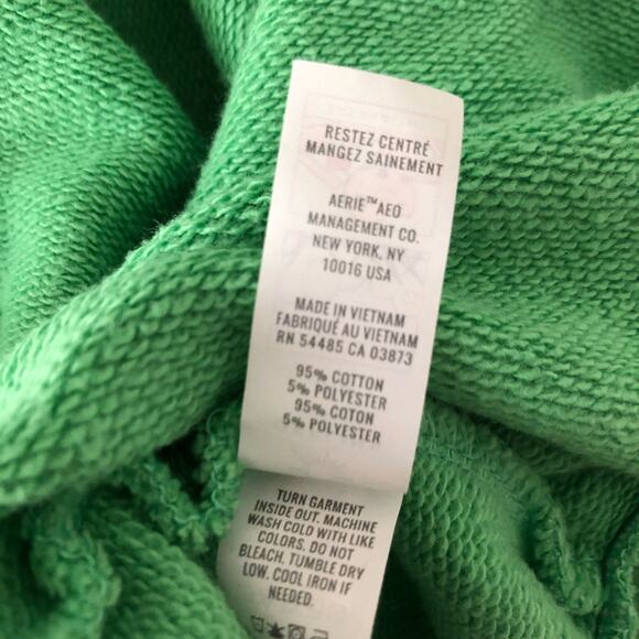 Offline by‎ Aerie Women's Green Zip-Up Hoodie Medium Cozy Cotton Blend NWT - Picture 5 of 9